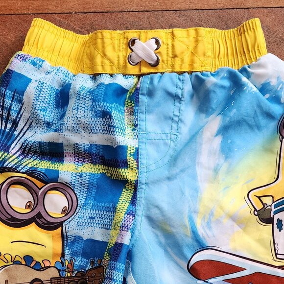 Universal Despicable Me Minions Kids Bathing Suit Trunks Size 4 - Picture 4 of 11